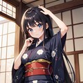 黒髪巨乳ちゃん_02_着物_茶道部 3枚目