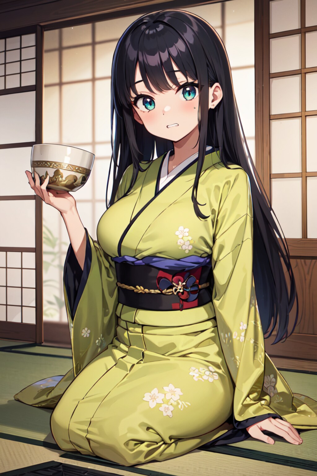黒髪巨乳ちゃん_02_着物_茶道部