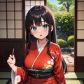 黒髪巨乳ちゃん_02_着物_茶道部 4枚目