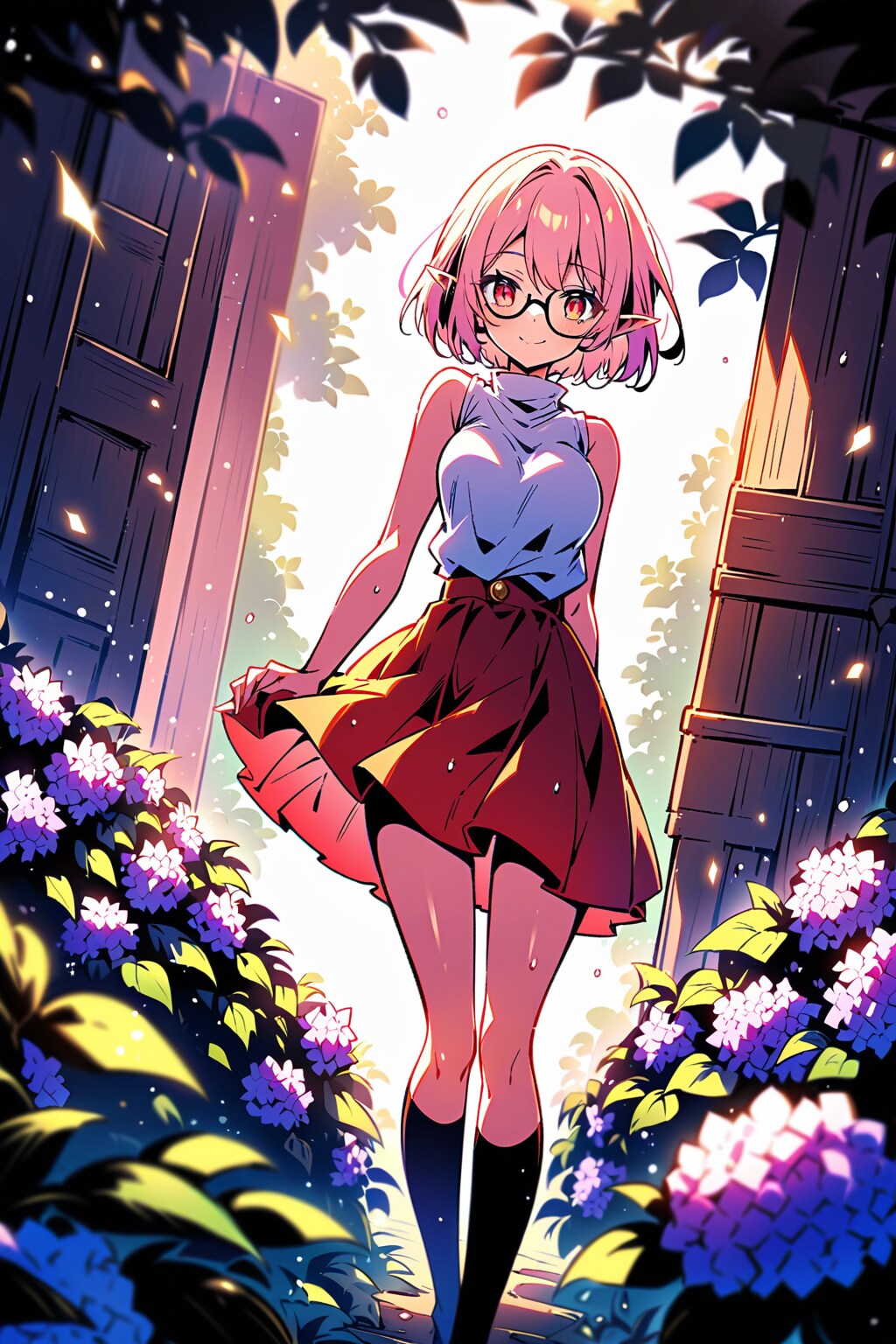 エルフさんと紫陽花 | の人気AIイラスト・グラビア