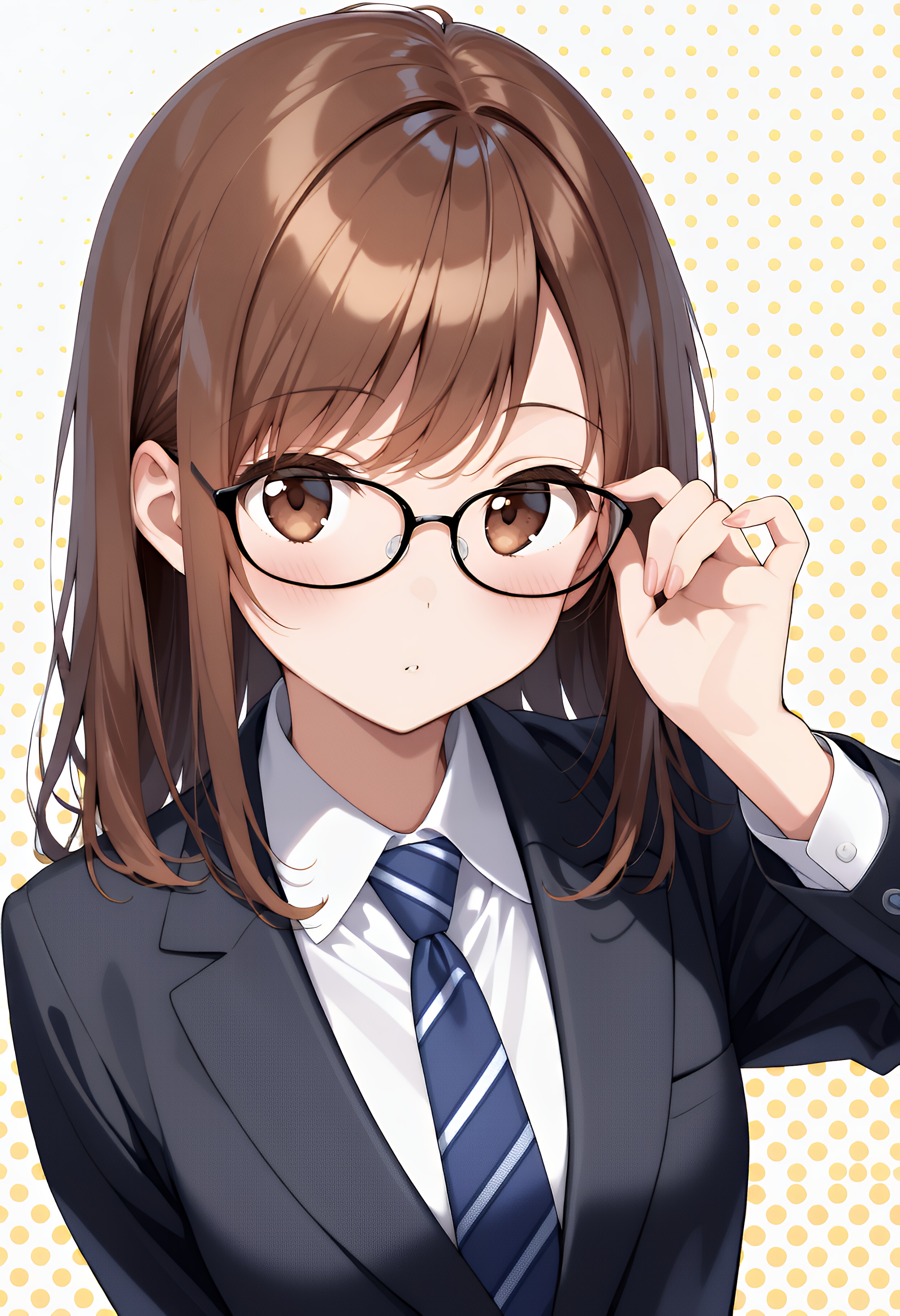 眼鏡っ娘はブレザー | の人気AIイラスト・グラビア