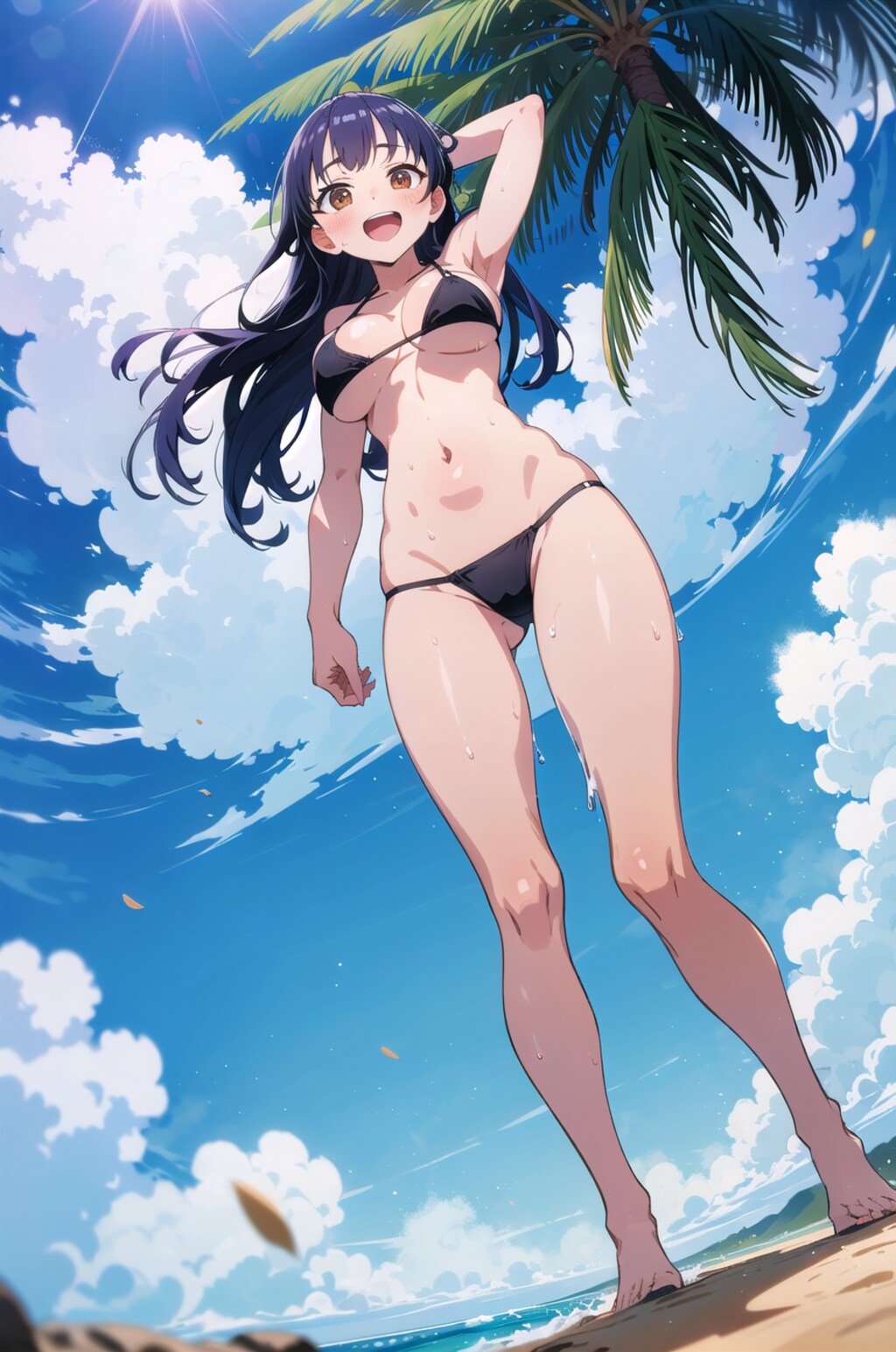 山田さん黒水着style