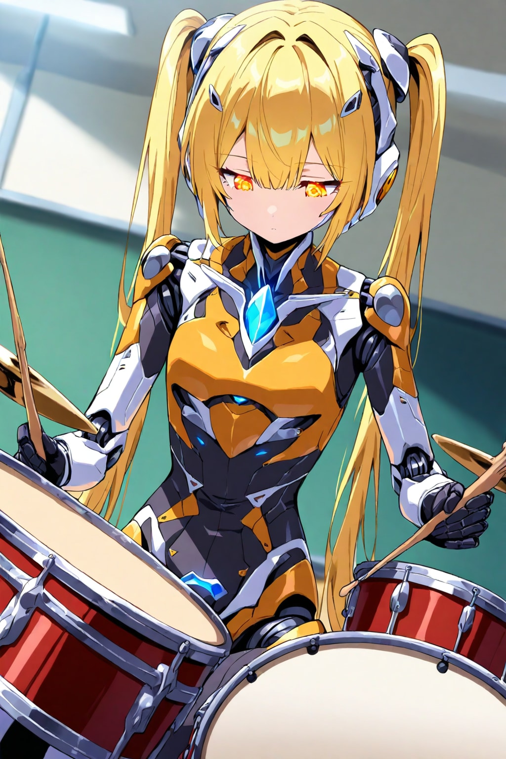 ドラムを叩くガール | の人気AIイラスト・グラビア