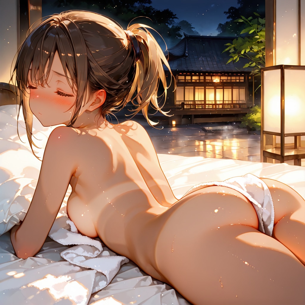 日焼け娘とマッサージ