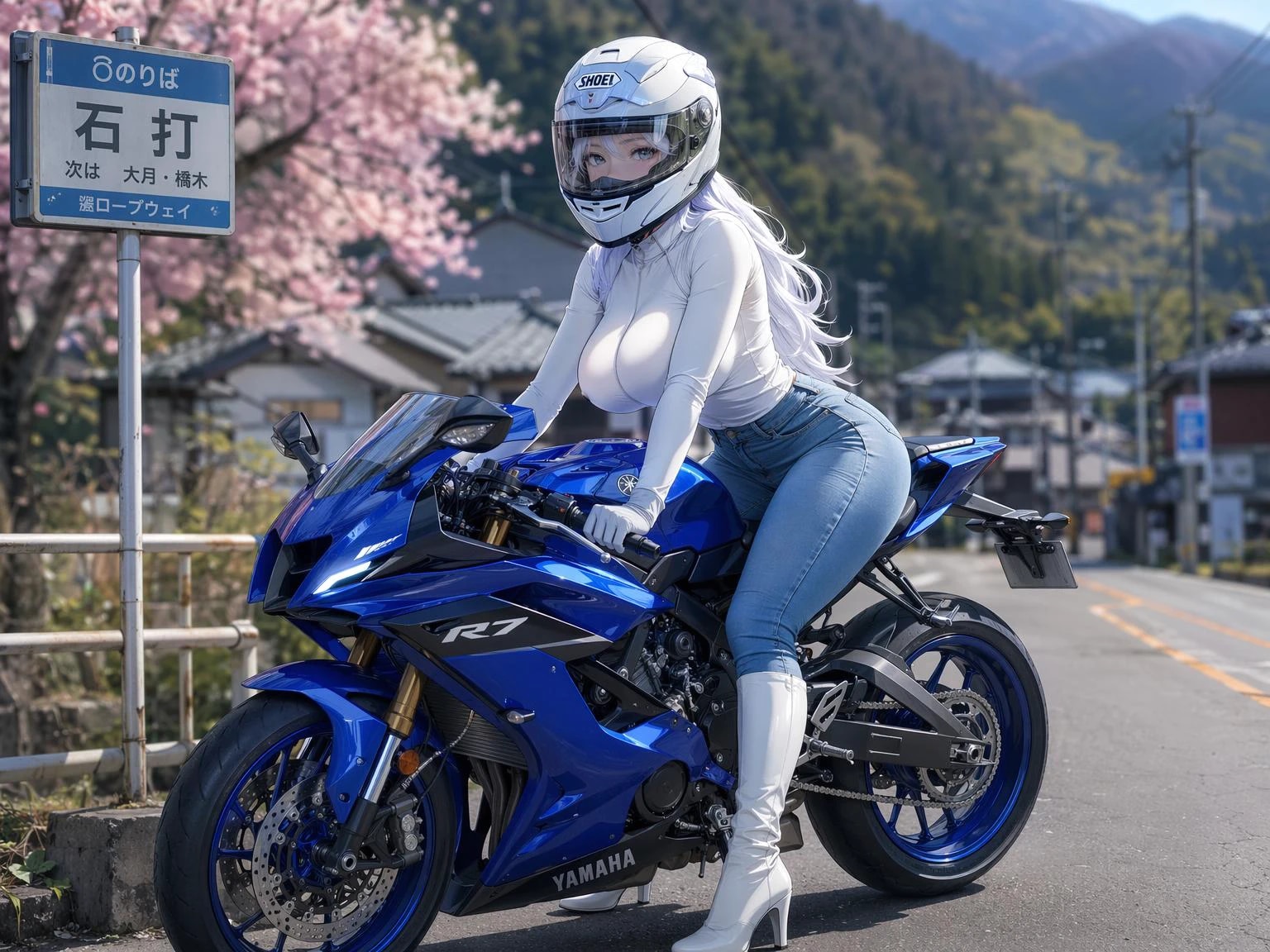 山葉紗里 on YZF-R7
