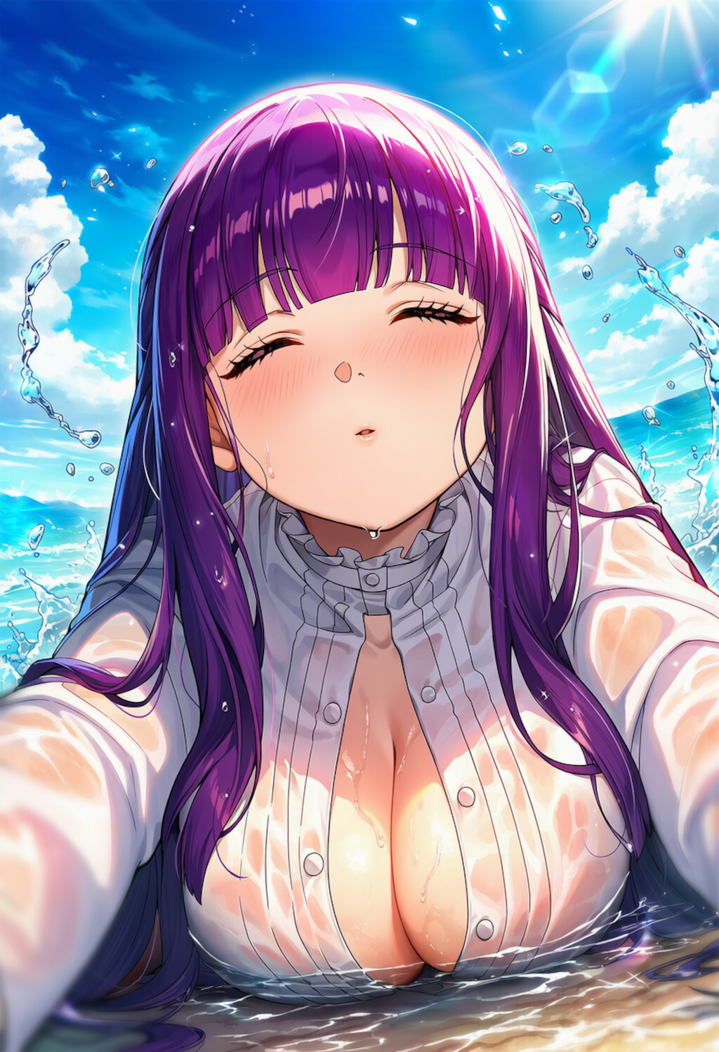 服が透けて見える