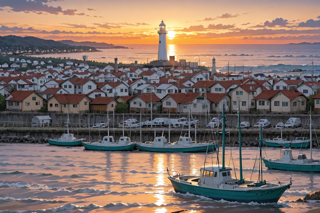 田舎の港町