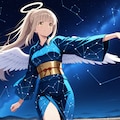 地上の星と宇宙の星を見つめるアイドルになりたい天使ちゃん 3枚目