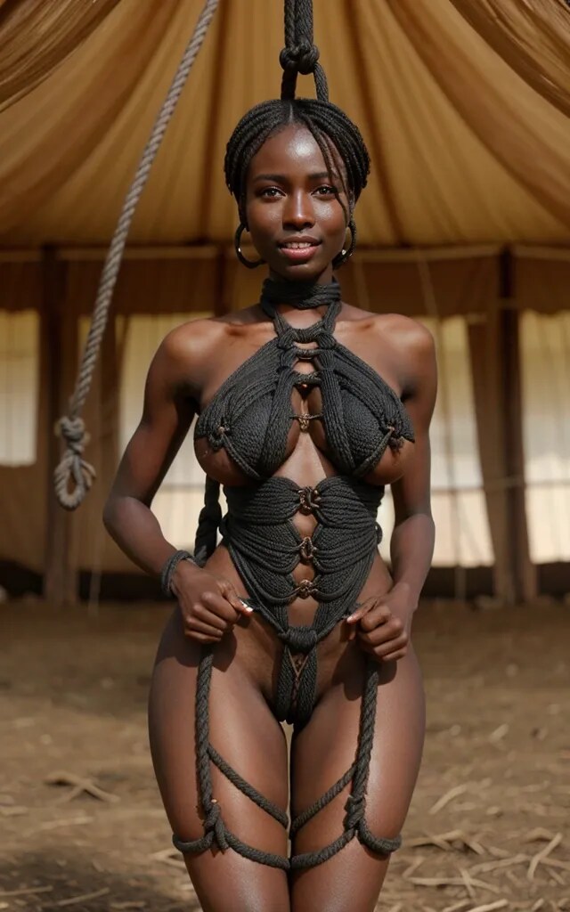 縛られる黒人女性