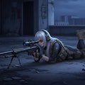 月光の下に佇むスナイパー　－ by #Gemini Ver. ー 2枚目