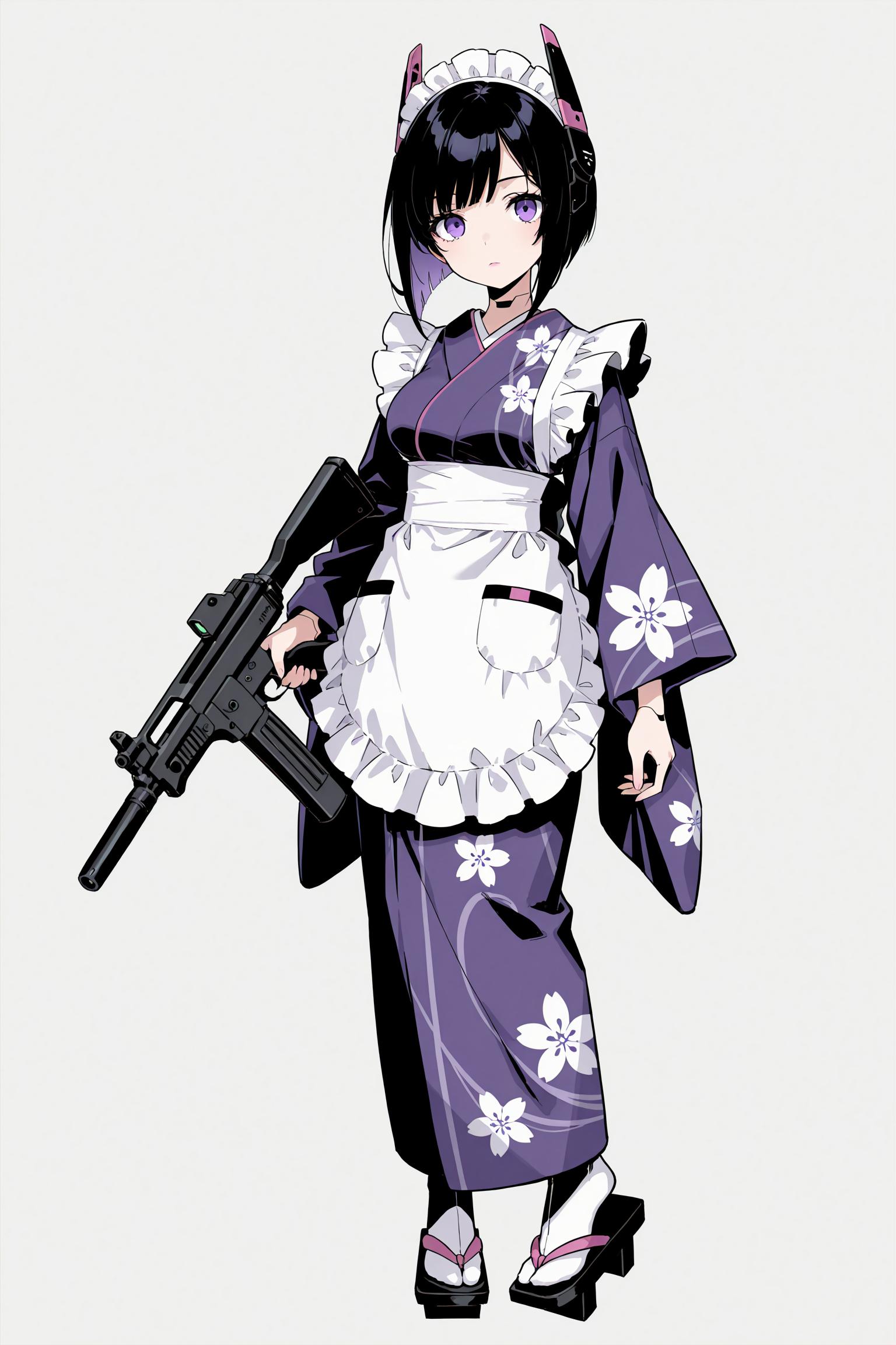 武装着物メイドさん