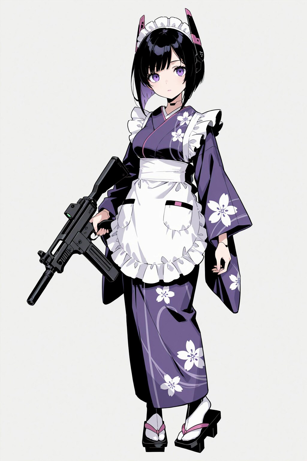 武装着物メイドさん