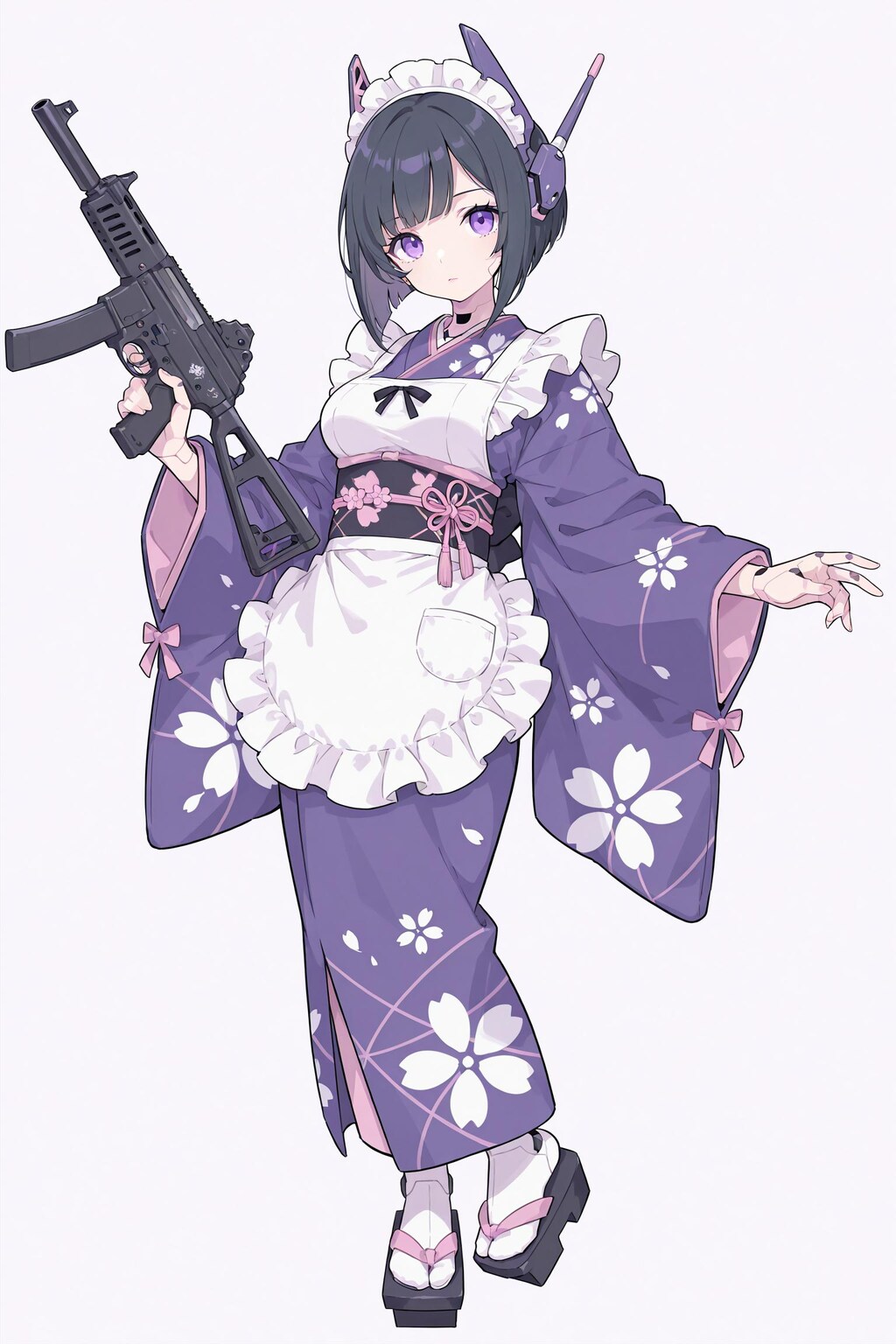 武装着物メイドさん