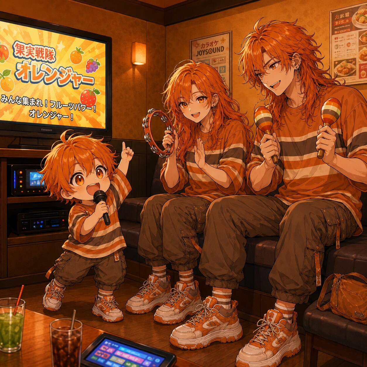 9/12 ファミリーカラオケの日（レンジ親子） | の人気AIイラスト・グラビア