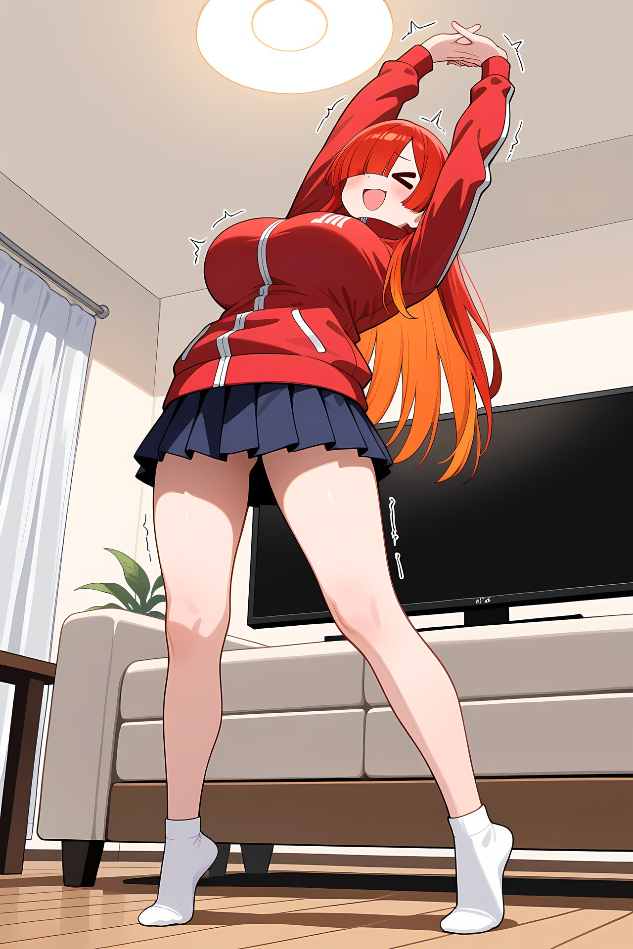 のび～っ