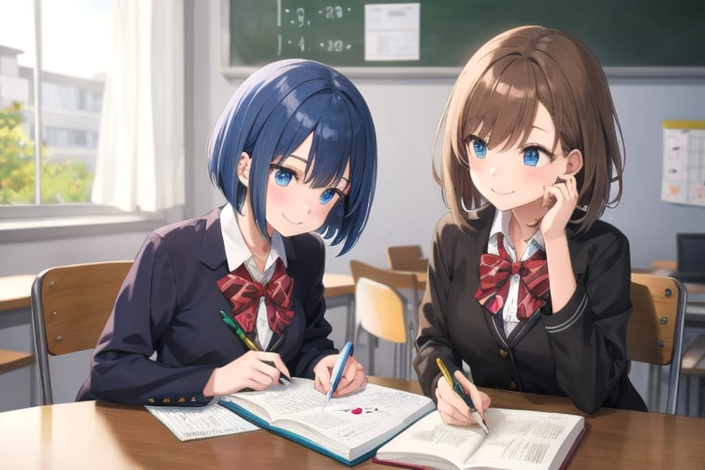 二人なら勉強も楽しい？