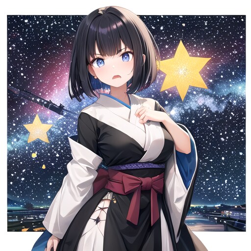 黒髪ショートで着物の少女 | の人気AIイラスト・グラビア