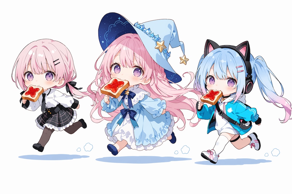うちの子たちのトーストランニング