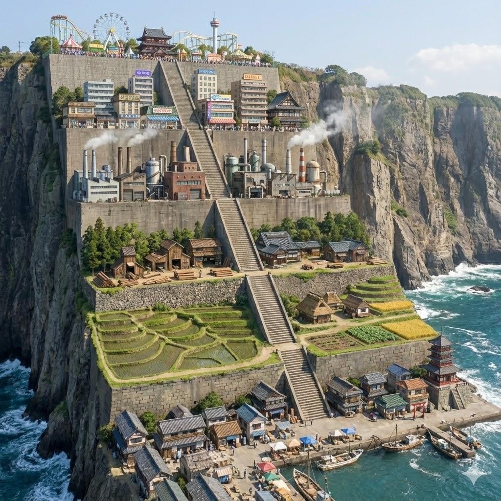 産業別に住み分ける雛壇