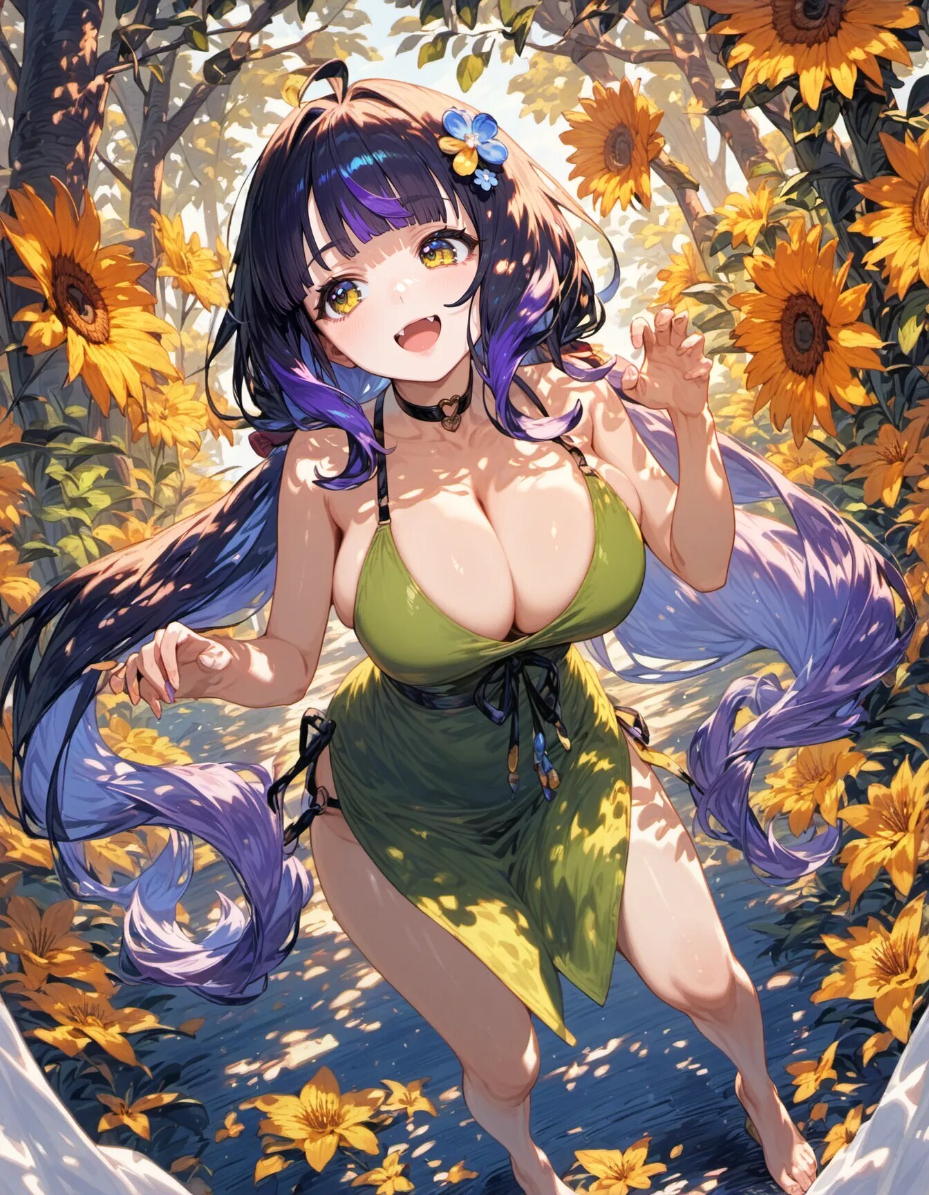 Golden Paths Through Sunflower Dreams