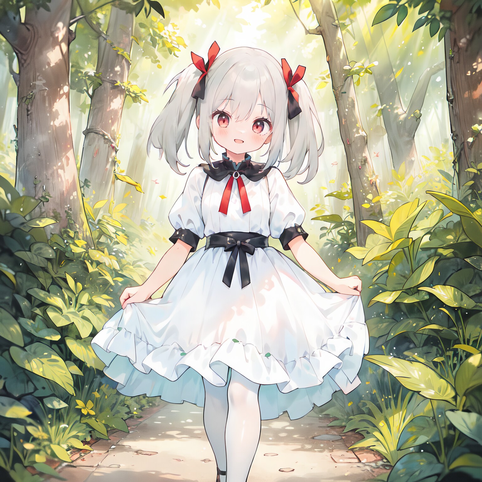 銀髪ツインテちゃん