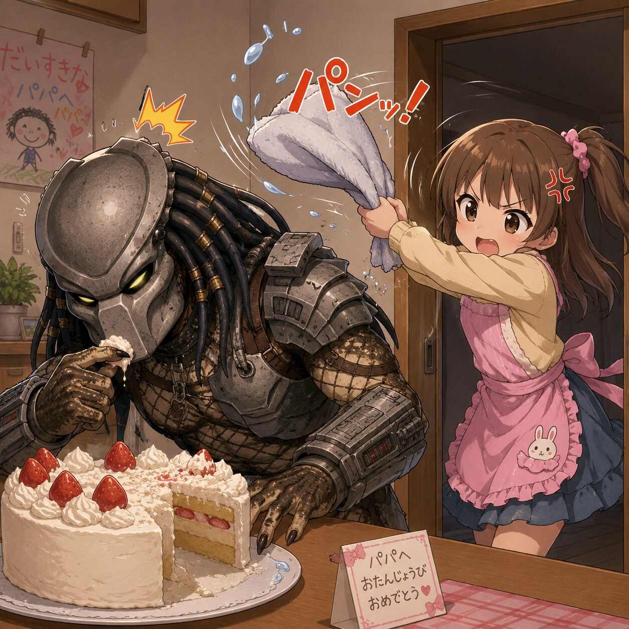 濡れタオルアタック！