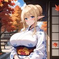 着物エルフさんと紅葉狩り 2枚目