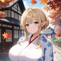 着物エルフさんと紅葉狩り 3枚目