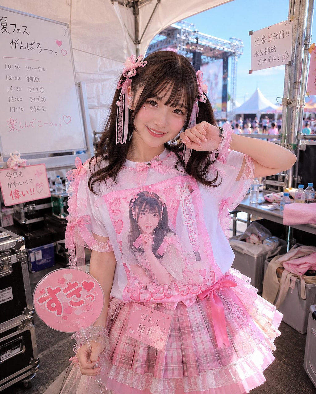 「推しと夏フェス総選挙」～どのカラーのメンバーを推しますか？～(ほいさん主催「うちの子夏服総選挙」参戦作品)