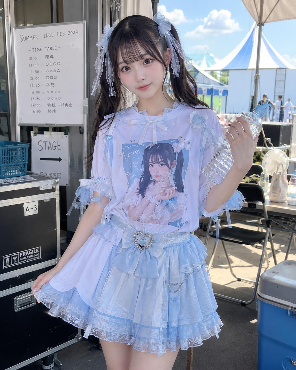 「推しと夏フェス総選挙」～どのカラーのメンバーを推しますか？～(ほいさん主催「うちの子夏服総選挙」参戦作品)