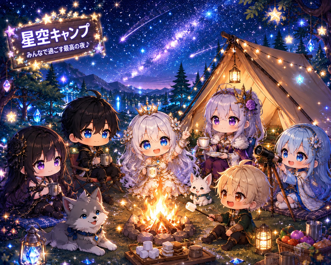 ちびレオ達と星空キャンプ⛺️