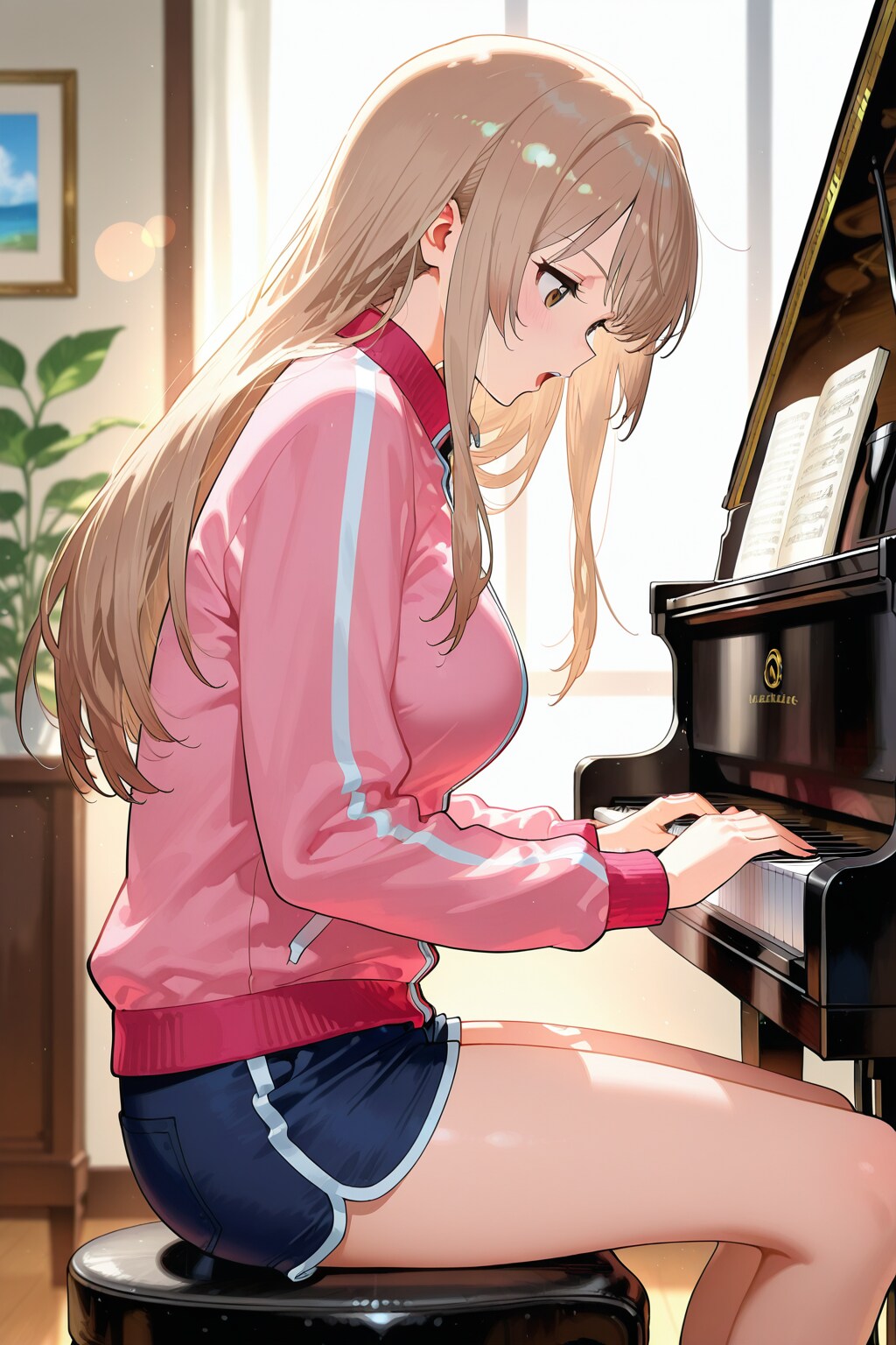 作曲するシンガーソングライターちゃん