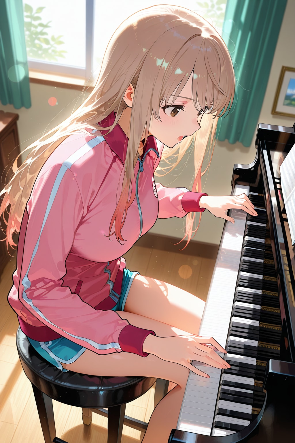 作曲するシンガーソングライターちゃん