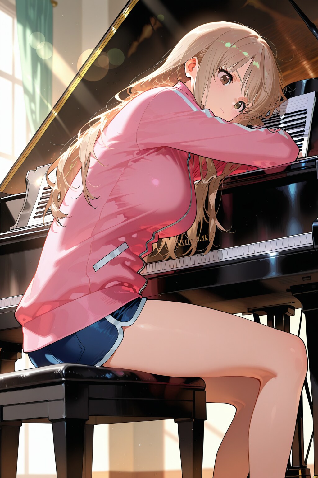 作曲するシンガーソングライターちゃん
