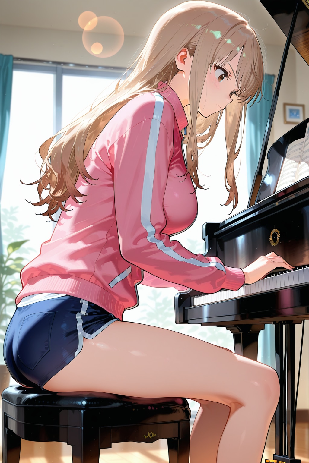 作曲するシンガーソングライターちゃん