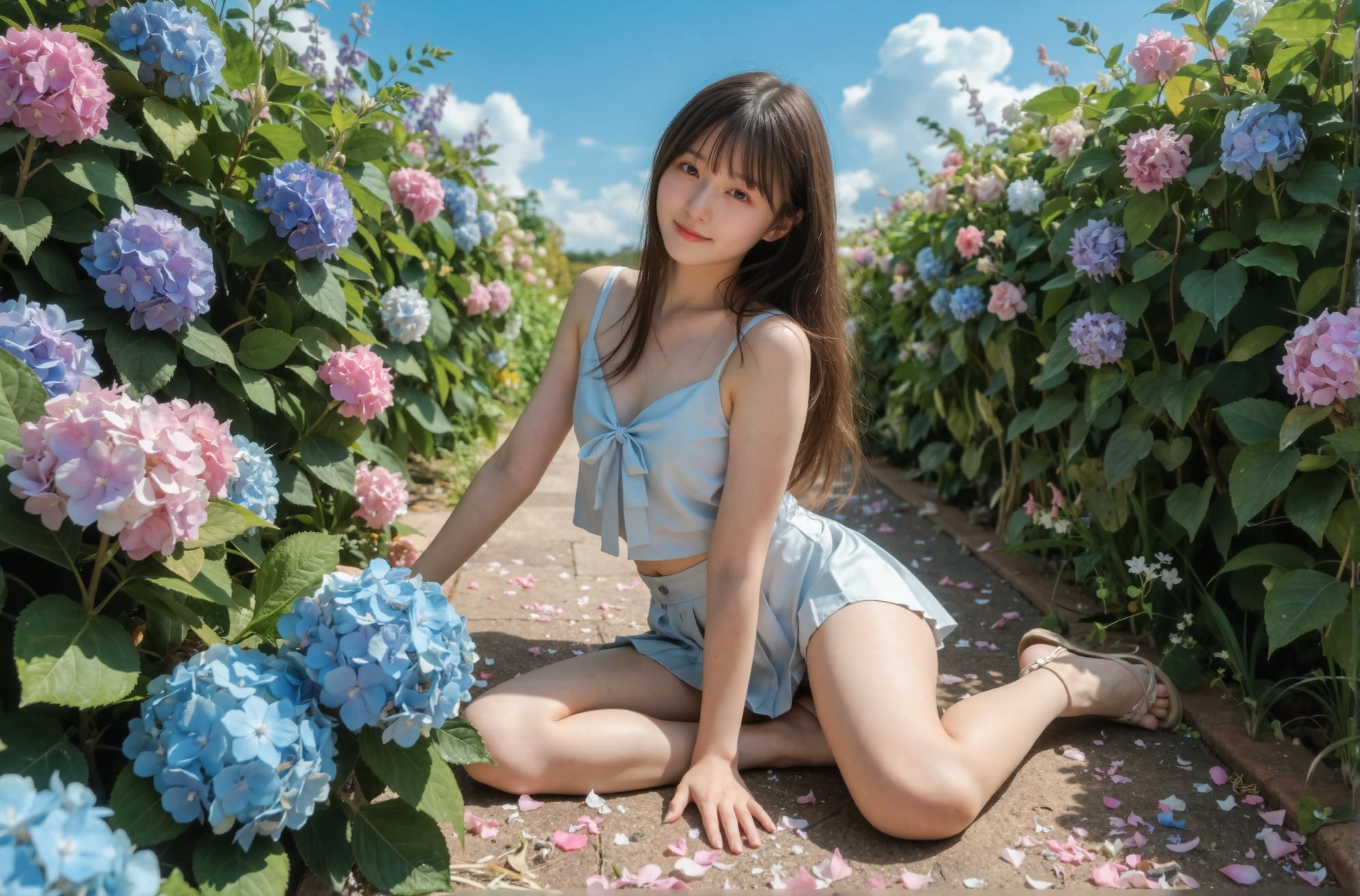 Hydrangea flower Girl