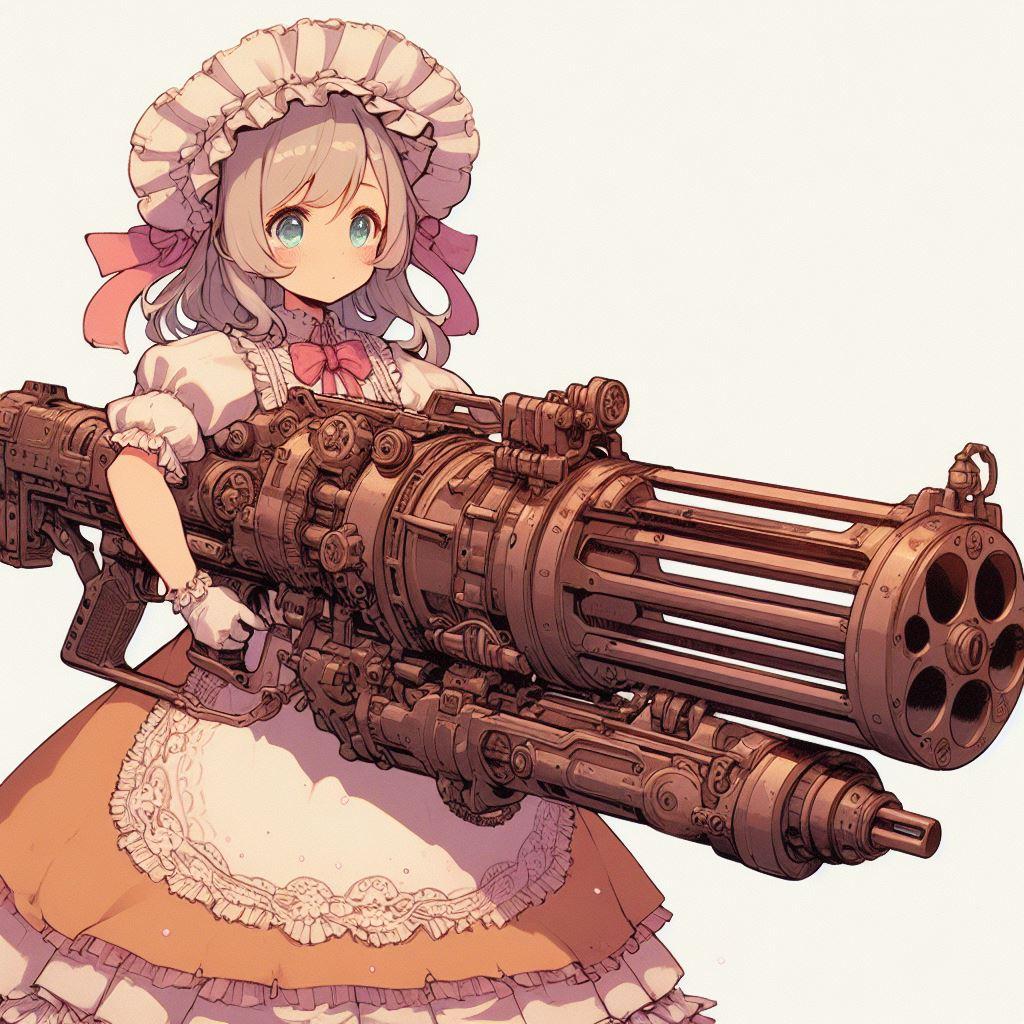巨大武器と女の子
