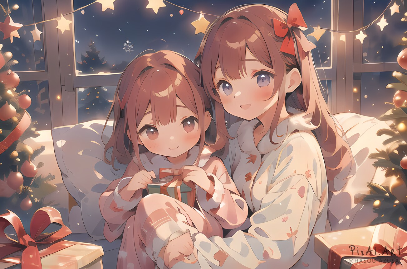 おねーちゃん、サンタさん来たら起こしてね！