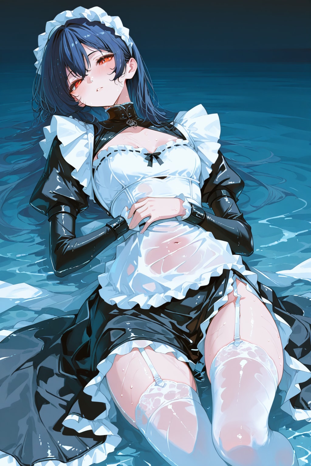 夜の浜辺