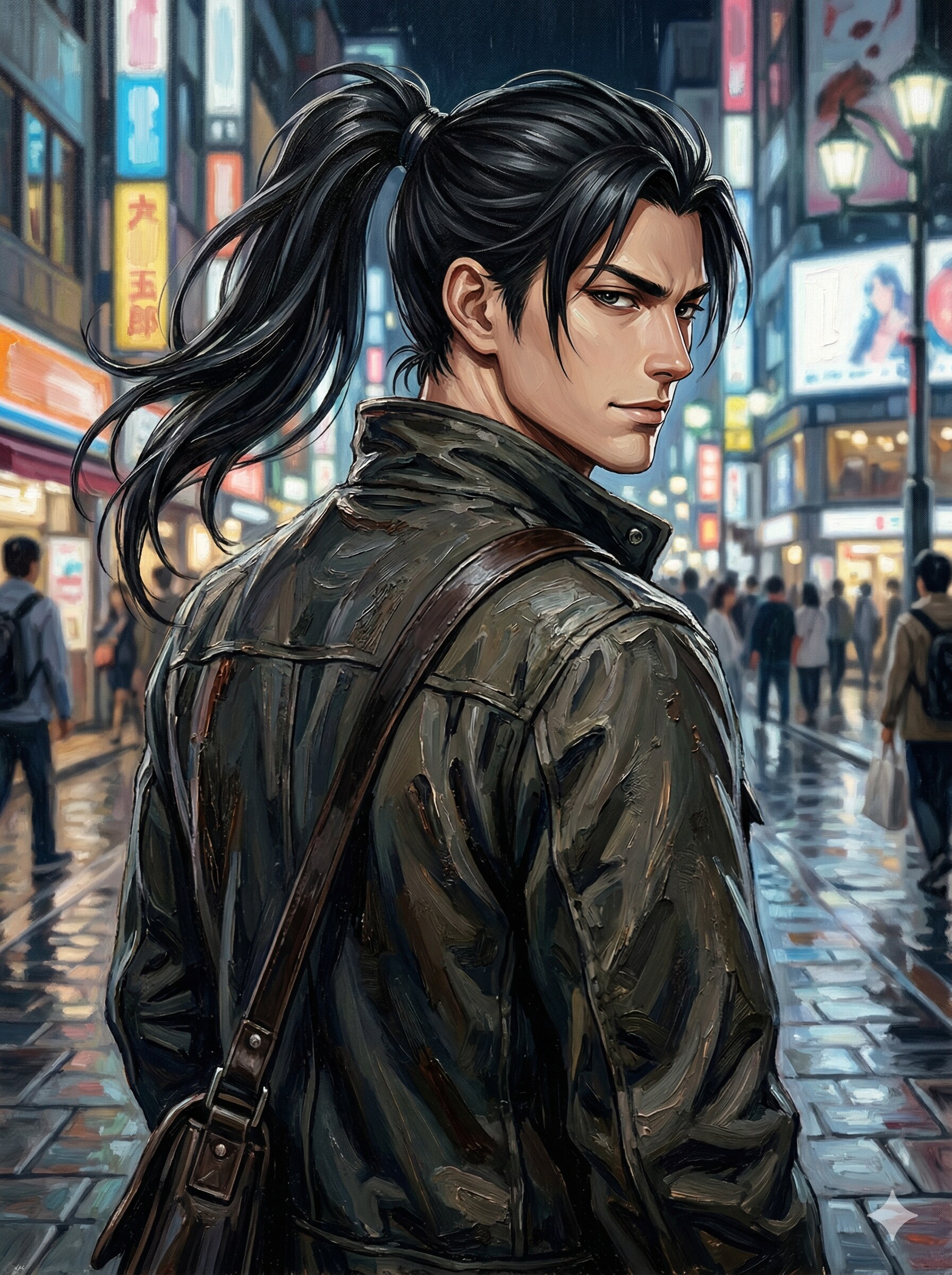 長髪の男性