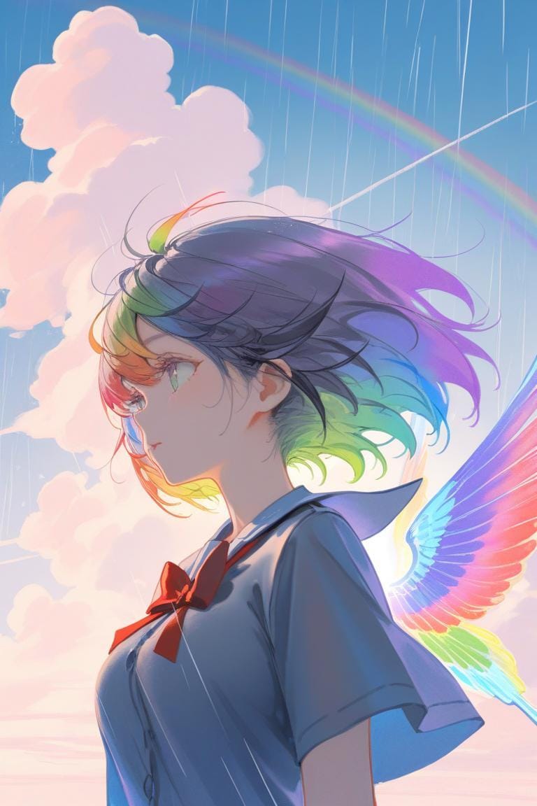 虹(1日1歌詞65) | の人気AIイラスト・グラビア