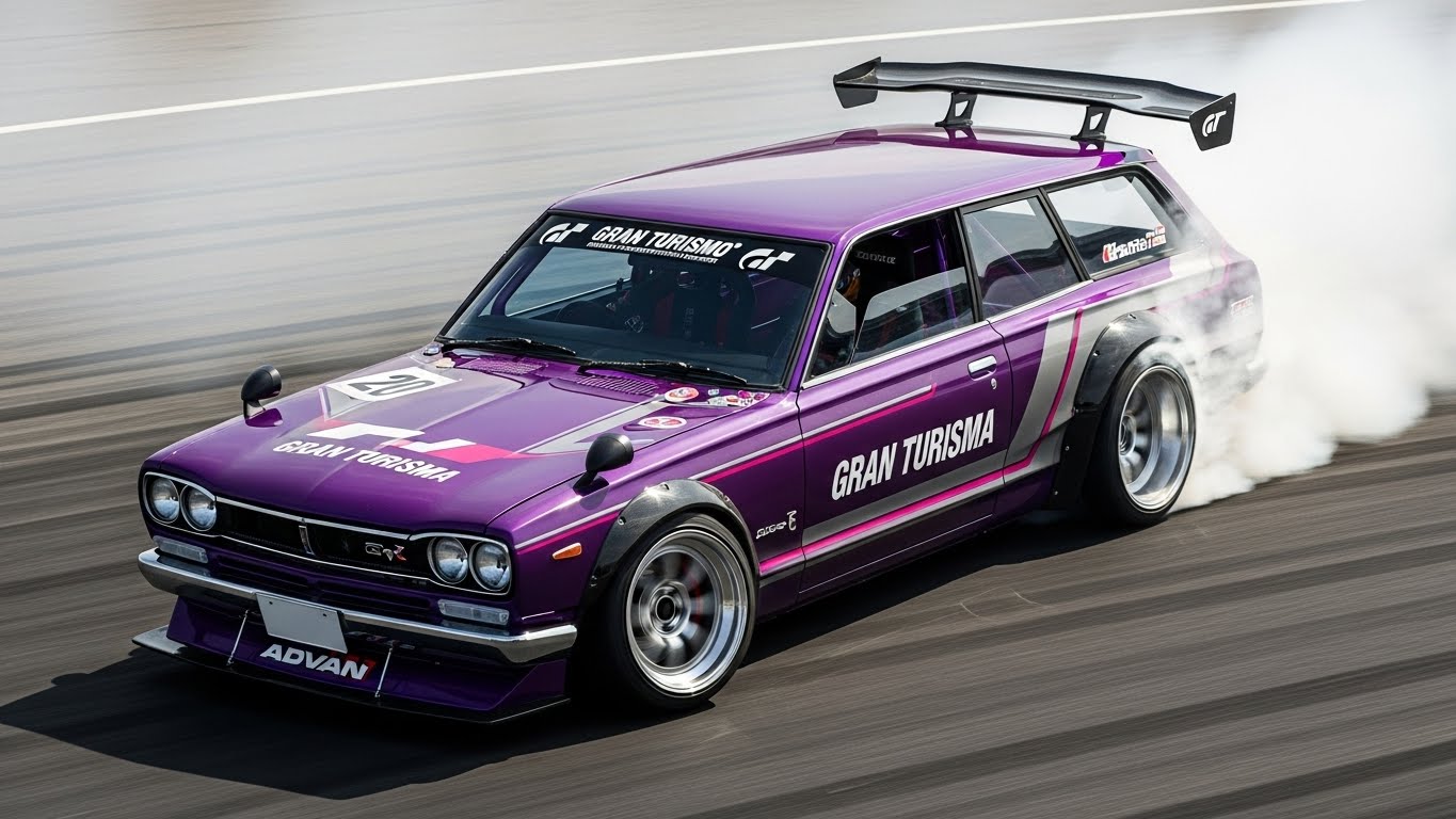 グランツーリスモスカイラインワゴンのドリ車 | の人気AIイラスト・グラビア