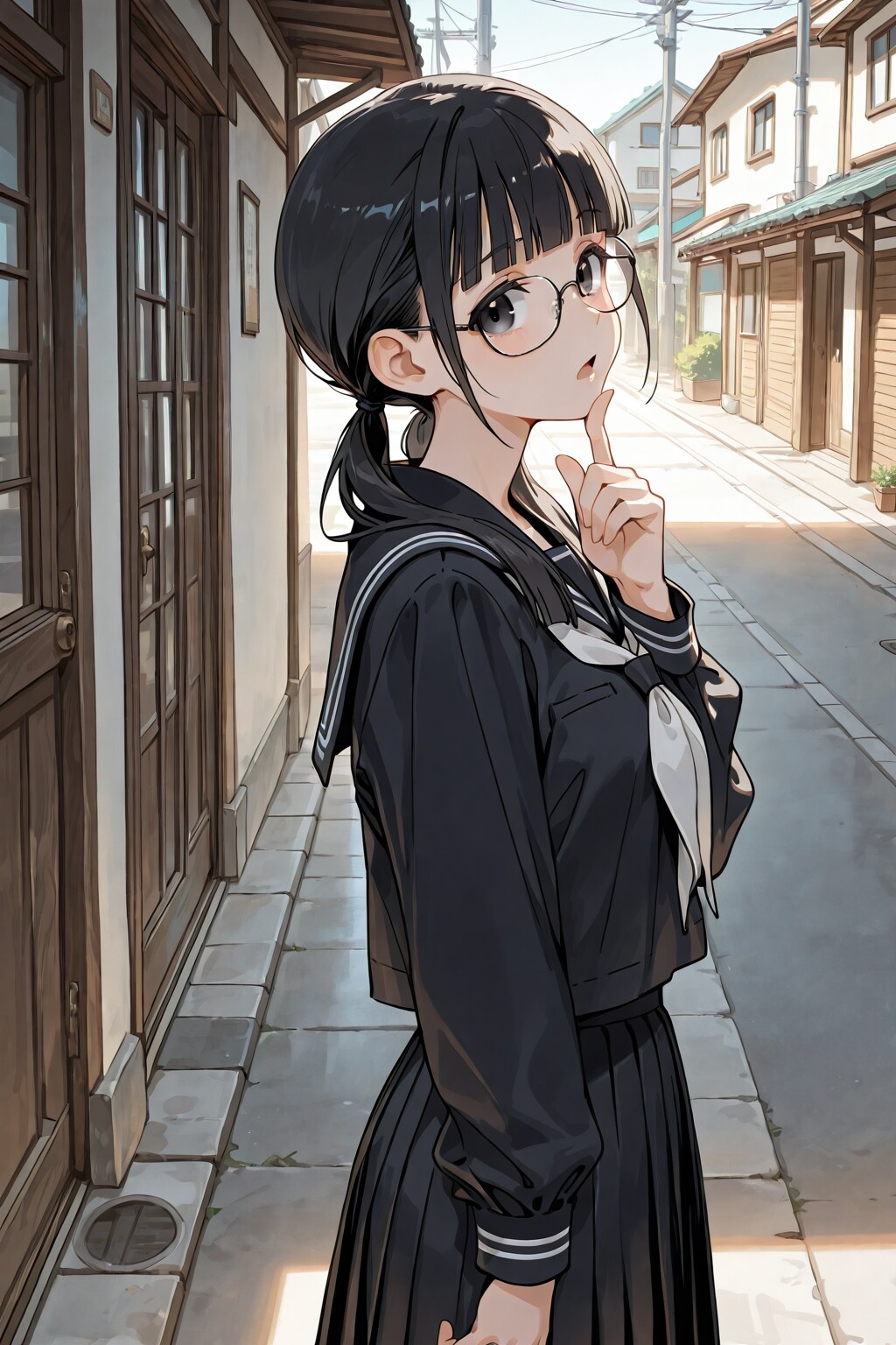 眼鏡×公立ダサ制服女子９