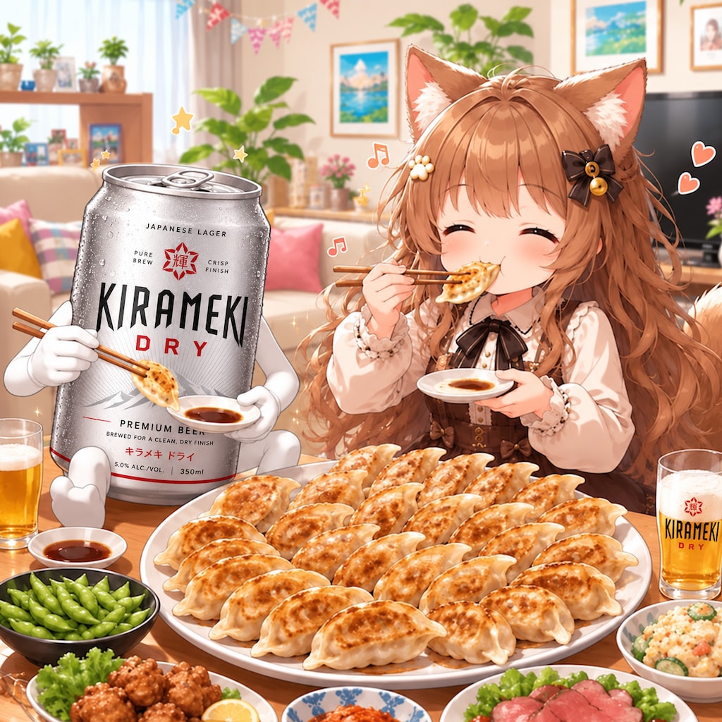 餃子パーティーの小さな女の子