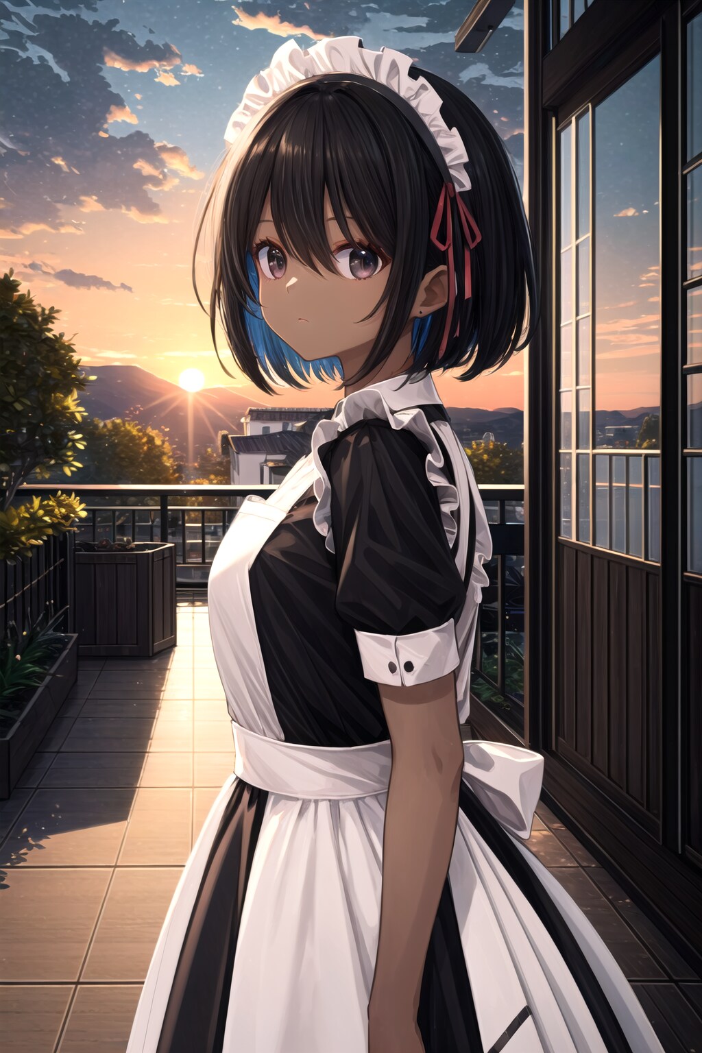 褐色メイドさん