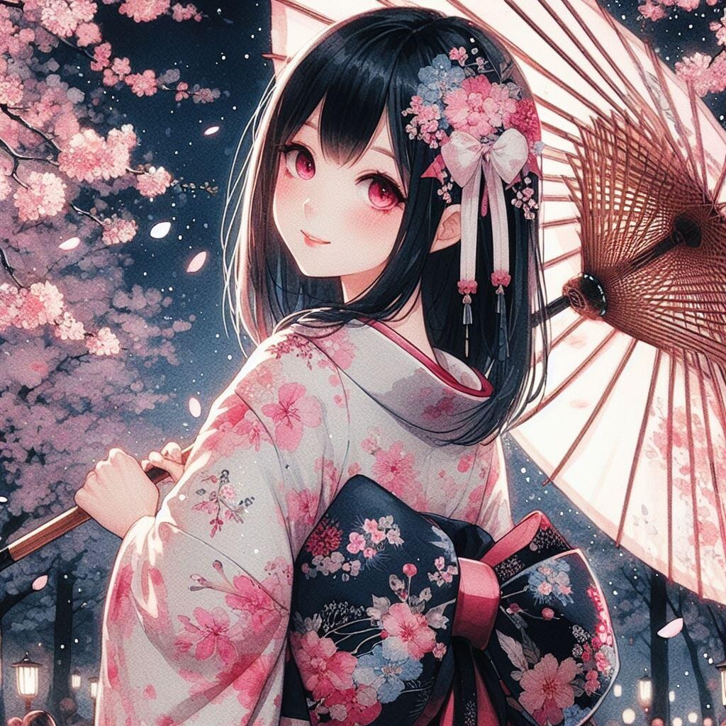 着物で見返り美人 遥さんVer.