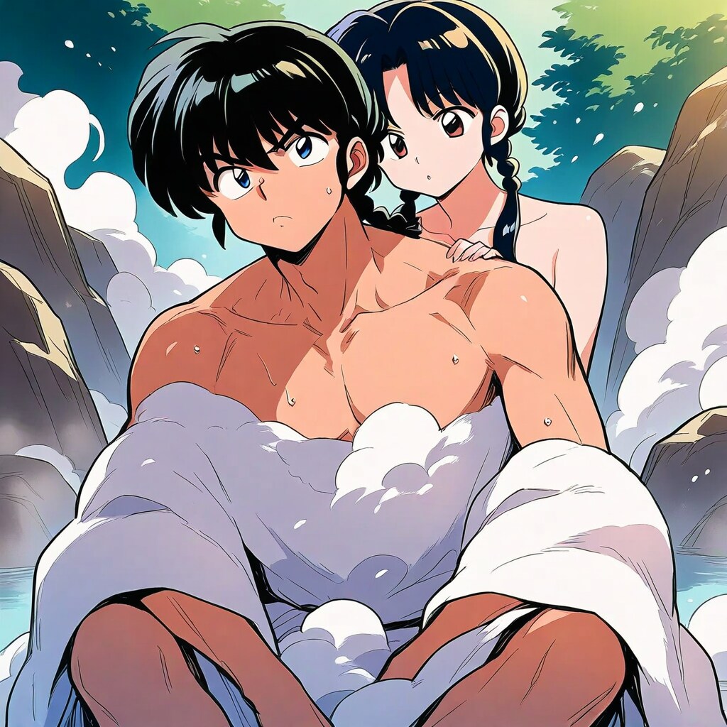 乱麗と露天風呂
