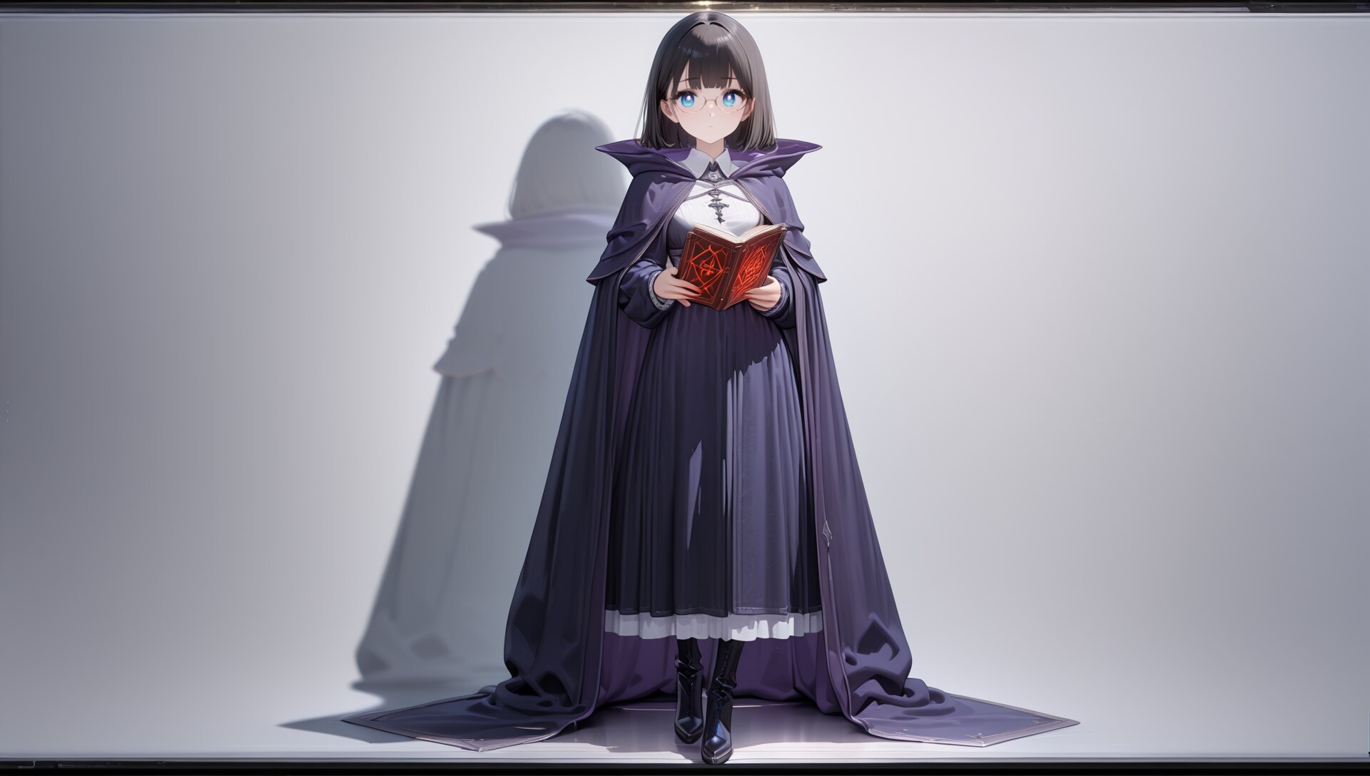 魔法本を手に持つ魔法少女