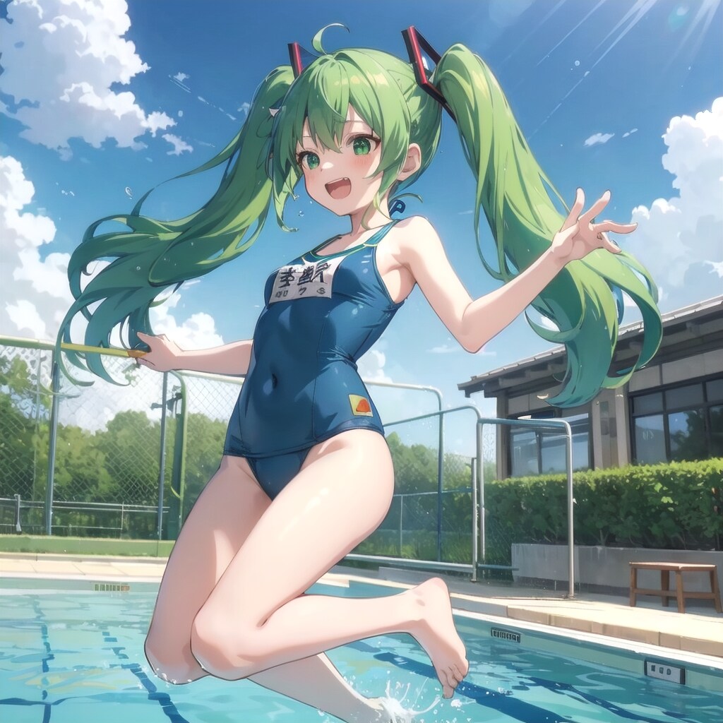 ミクさん水着
