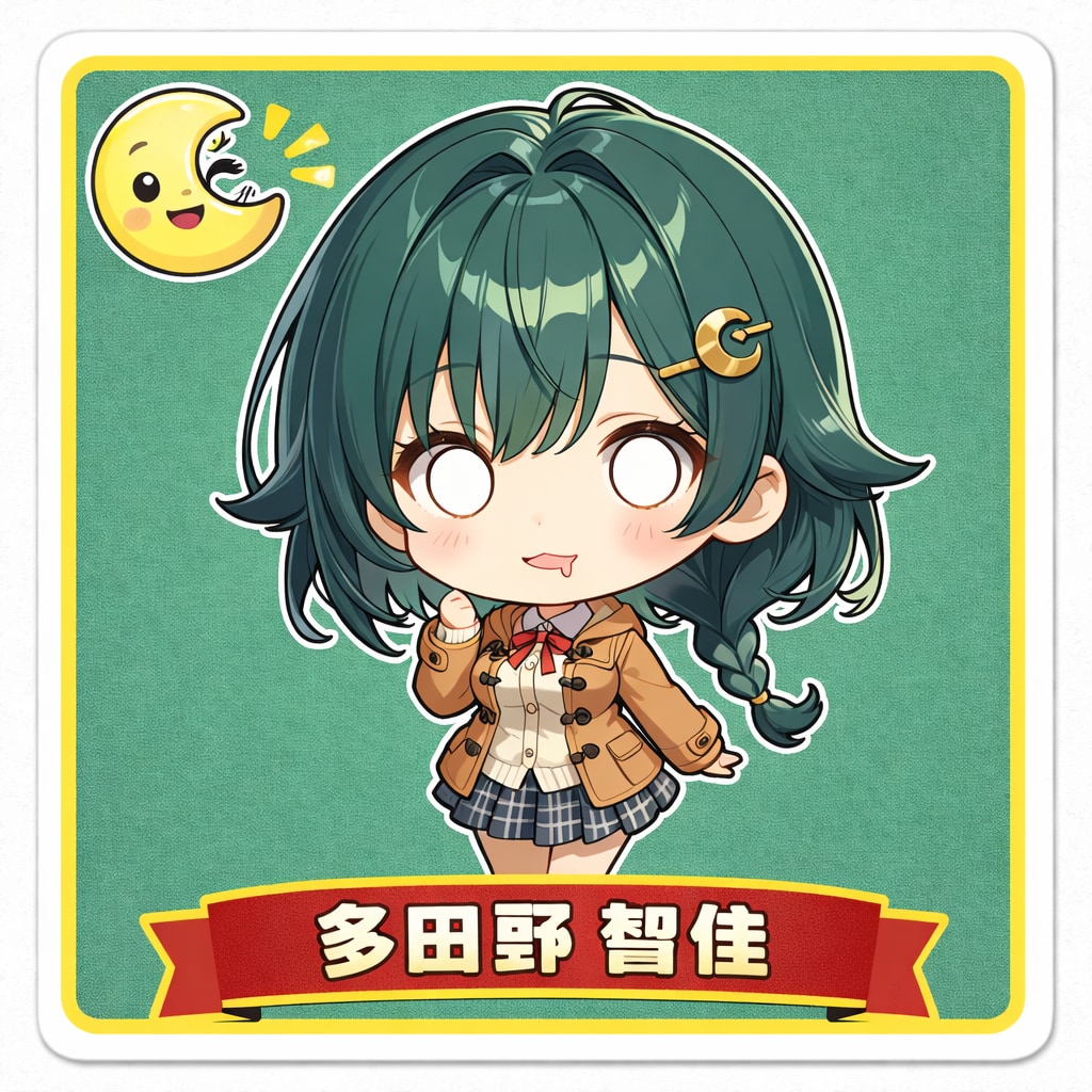 パンダガールAHO面シール・一般人編